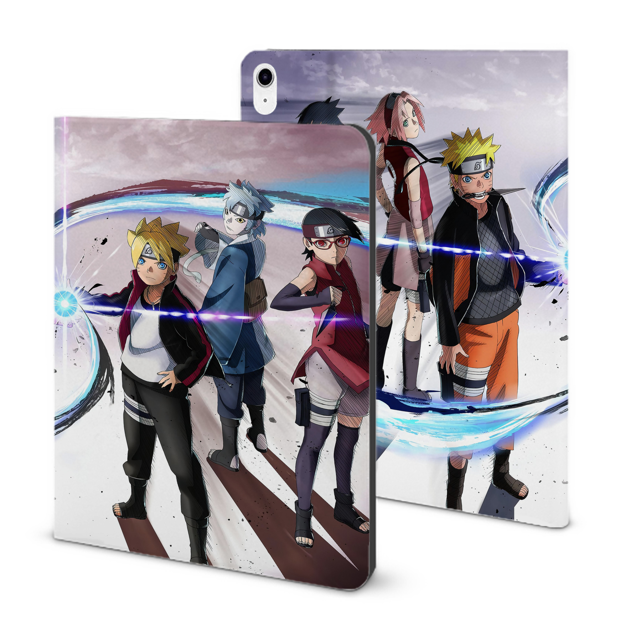 （画像用） NARUTO -ナルト- NARUTO -ナルト- 疾風伝 IPad ケース ブック型 PUレザー TPU 耐衝撃 軽量 薄型 ペン収納なし 全面保護 IPad 各モデル対応
